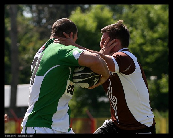 Wojtek Kosendiak after a rugby match